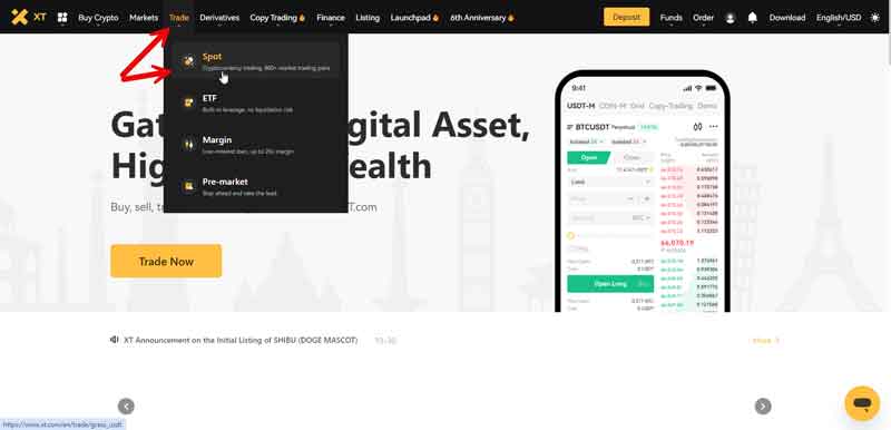 دسترسی به بازار اسپات ایکس تی