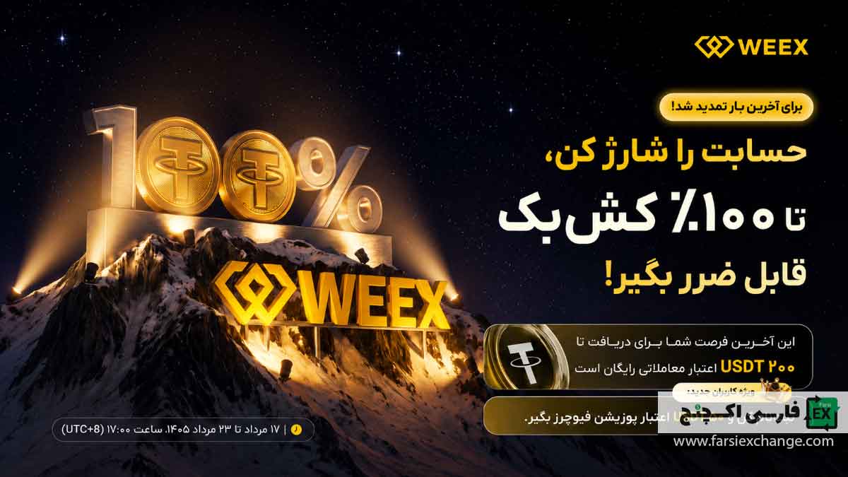 کمپین حسابت را شارژ کن، بیشتر پاداش بگیر صرافی WEEX