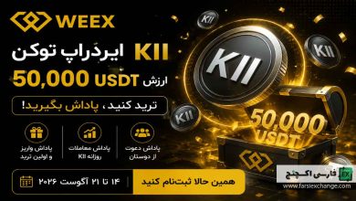 ایردراپ ۵۰ هزار USDT توکن KII در WEEX